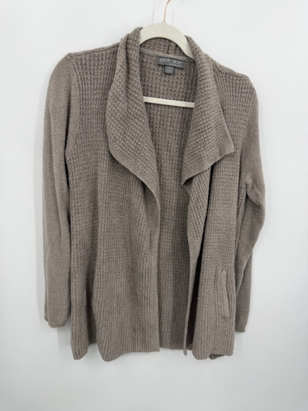 Barefoot Dreams CozyChic Lite Knit Drape‎ Front Wrap Cardigan style 485 M